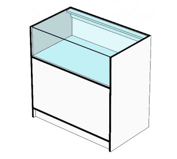 Прилавок с 1 полкой 900х900х530 белый