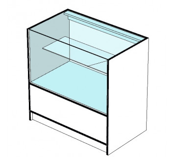 Прилавок с 2 полками 900х900х530 белый